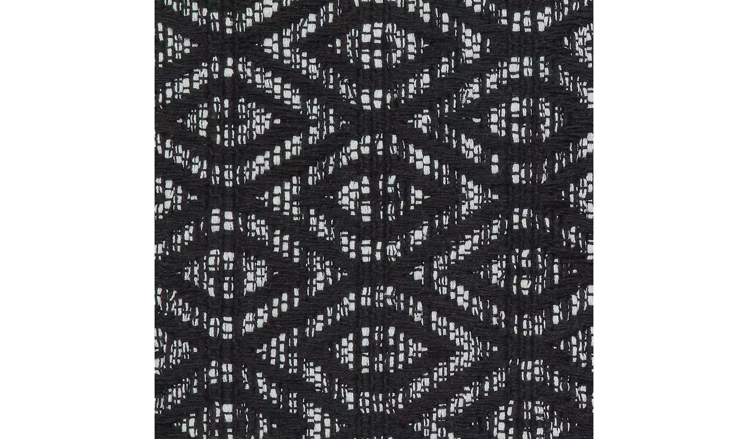 Argos Home Geometric Black Cotton Flatweave Rug - 110x80cm