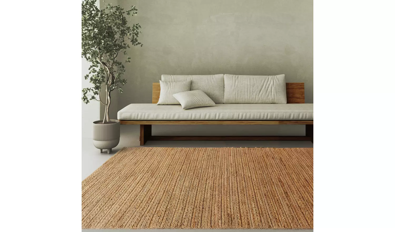 Asiatic Oakley Natural Flatweave Rug - 170x120cm