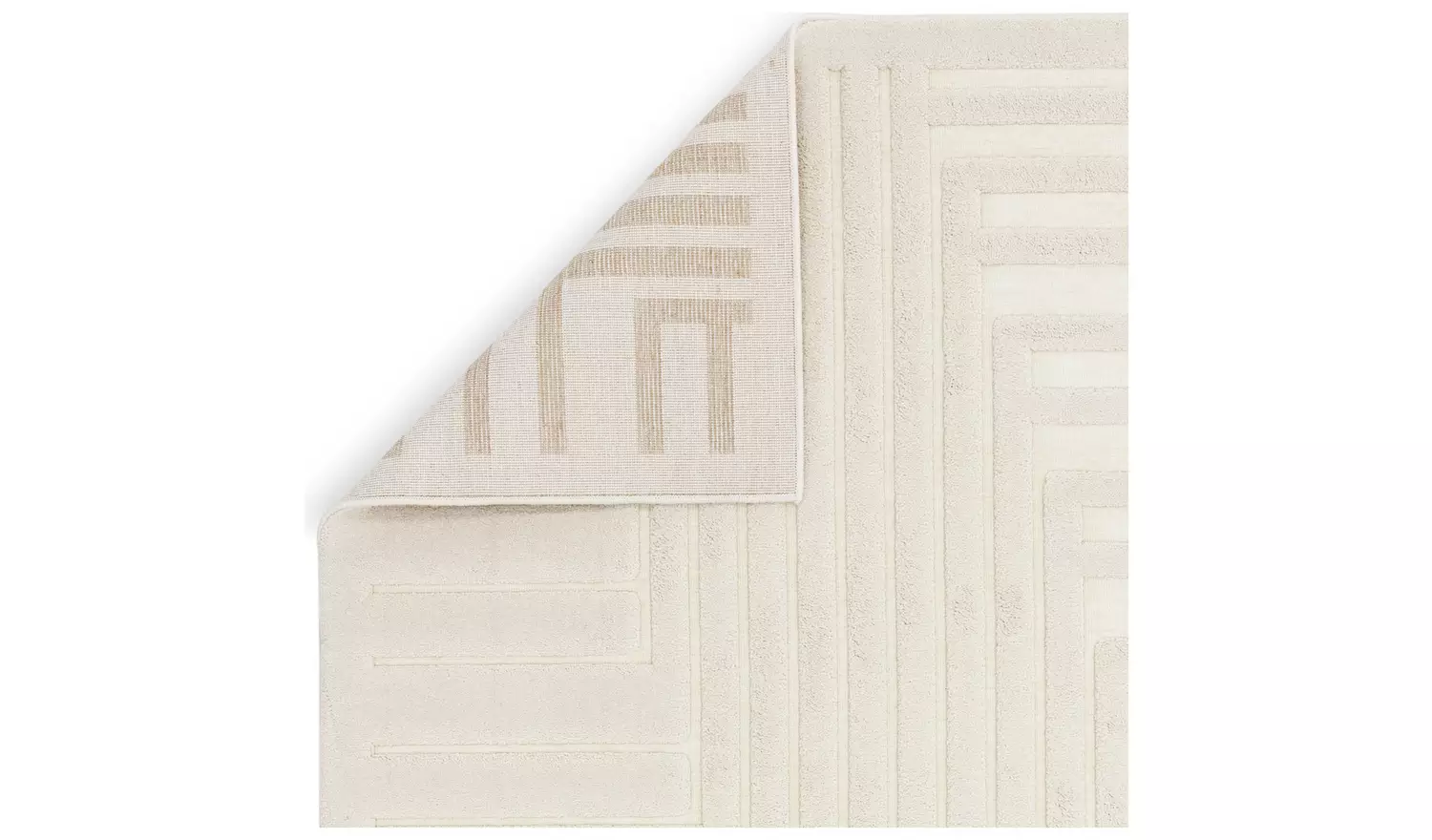Asiatic Valley Ivory Cut Pile Rug - 170x120cm