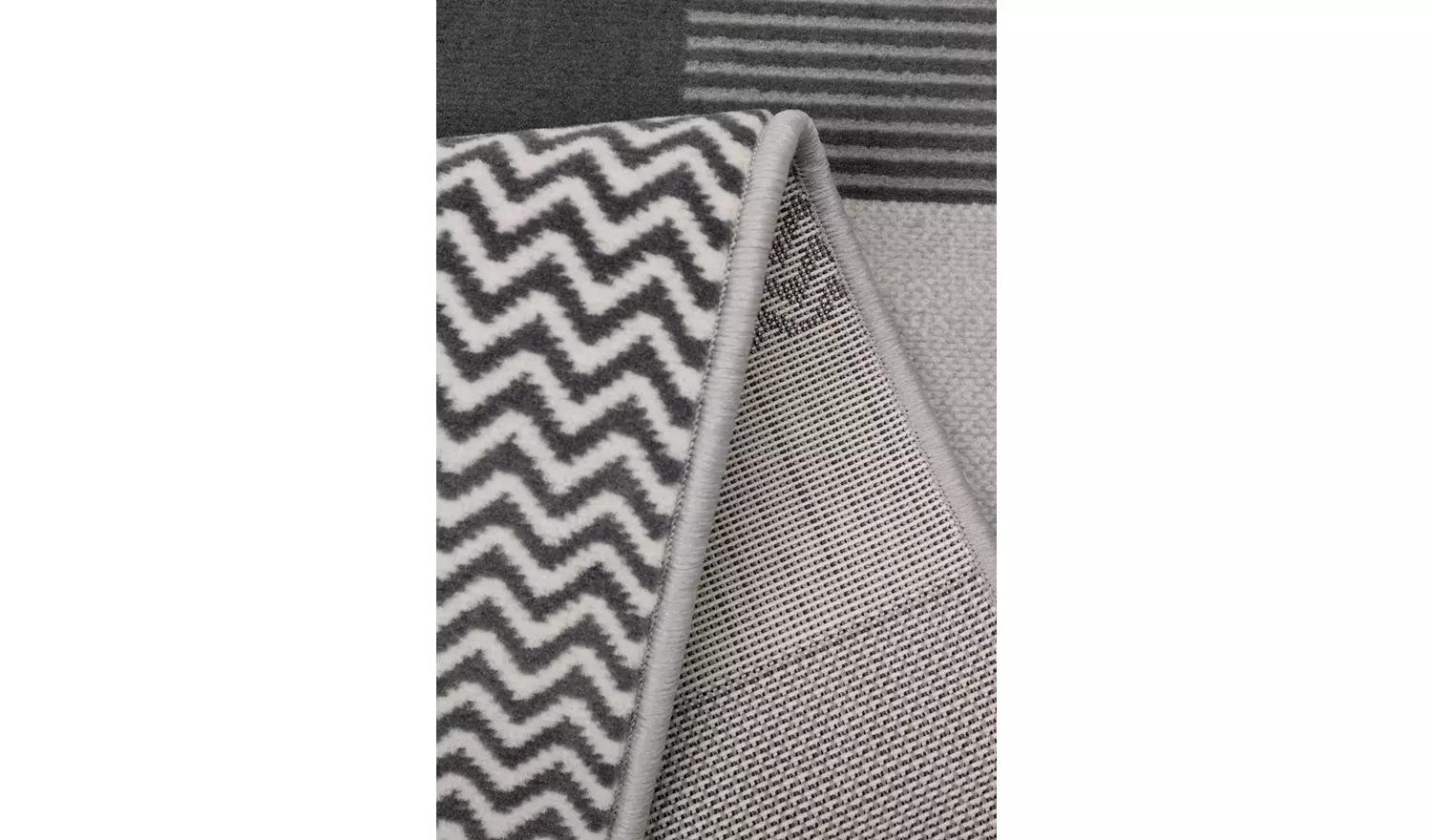 Homemaker Maestro Blocks Grey Cut Pile Rug - 150x80cm