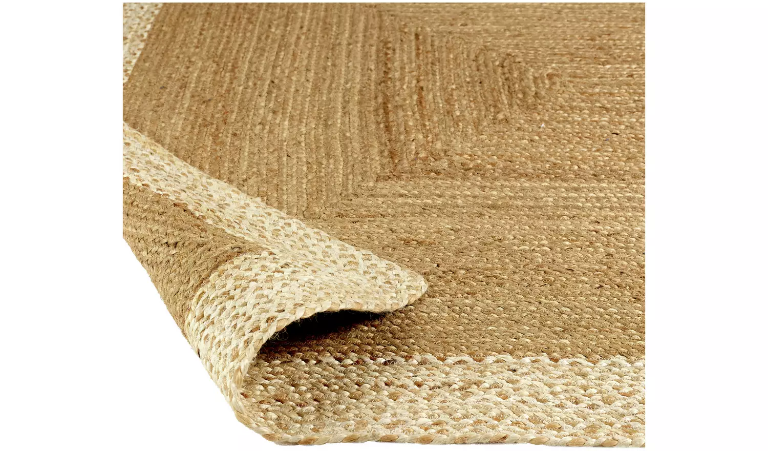 Origins Border Natural Jute Flatweave Rug - 230x160cm
