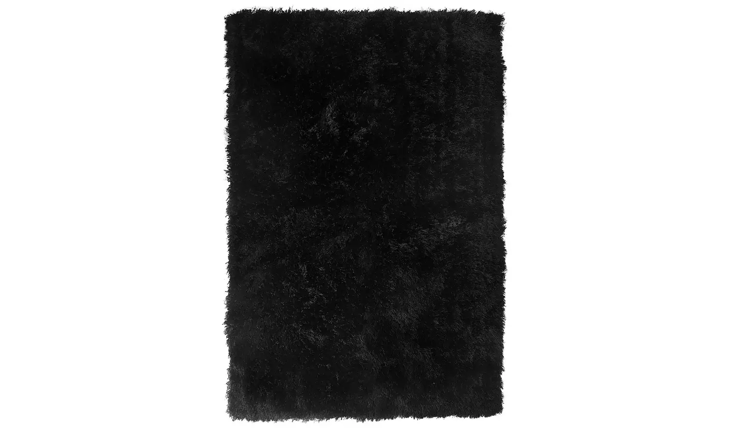 Habitat Plain Black Shaggy Rug - 230x160cm
