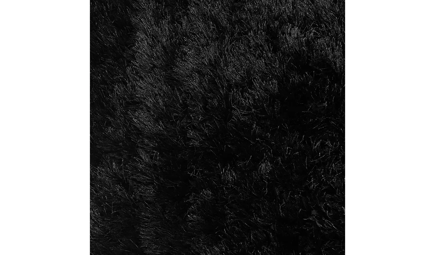 Habitat Plain Black Shaggy Rug - 230x160cm