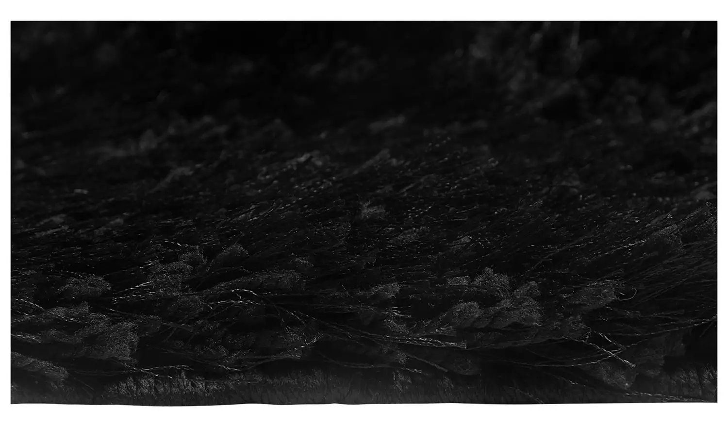 Habitat Plain Black Shaggy Rug - 230x160cm