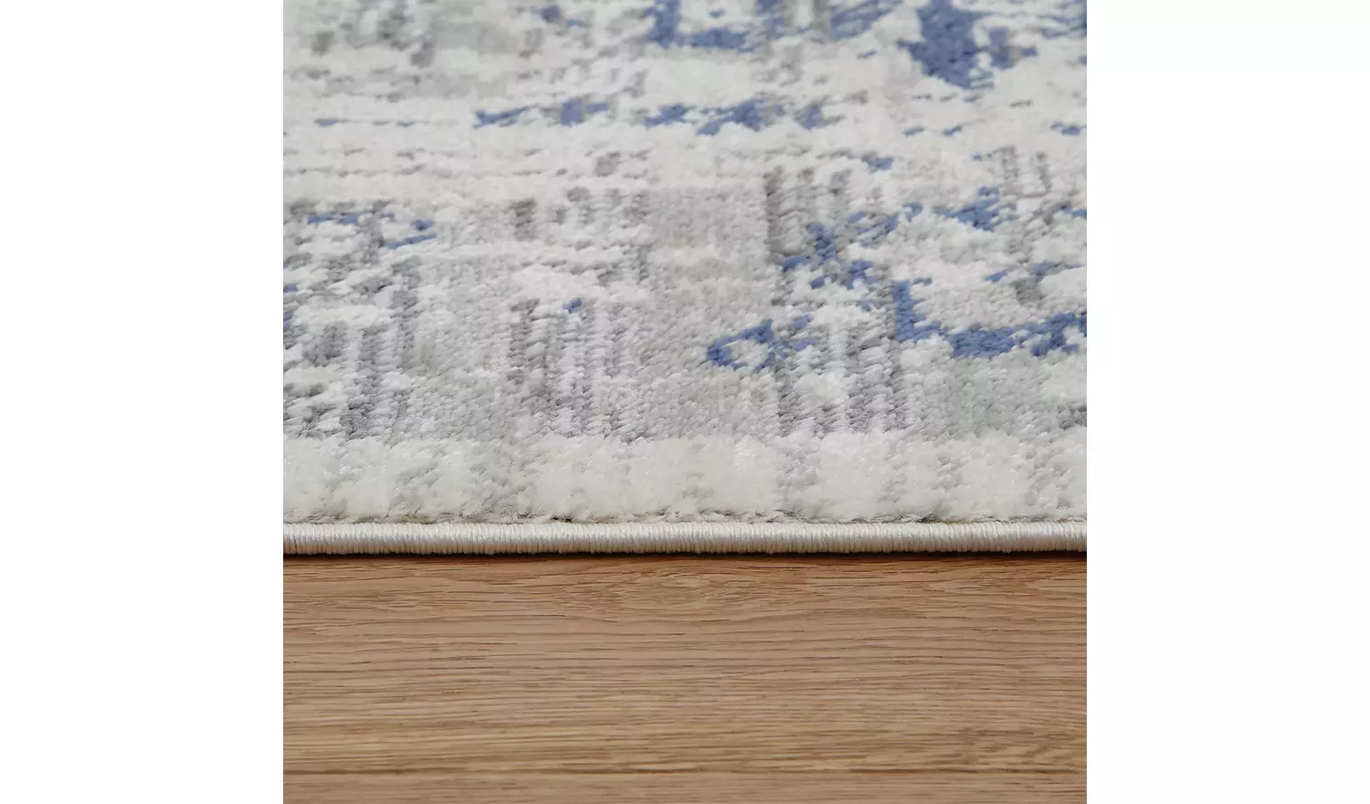 Habitat Traditional Natural & Blue Cut Pile Rug - 170x120cm