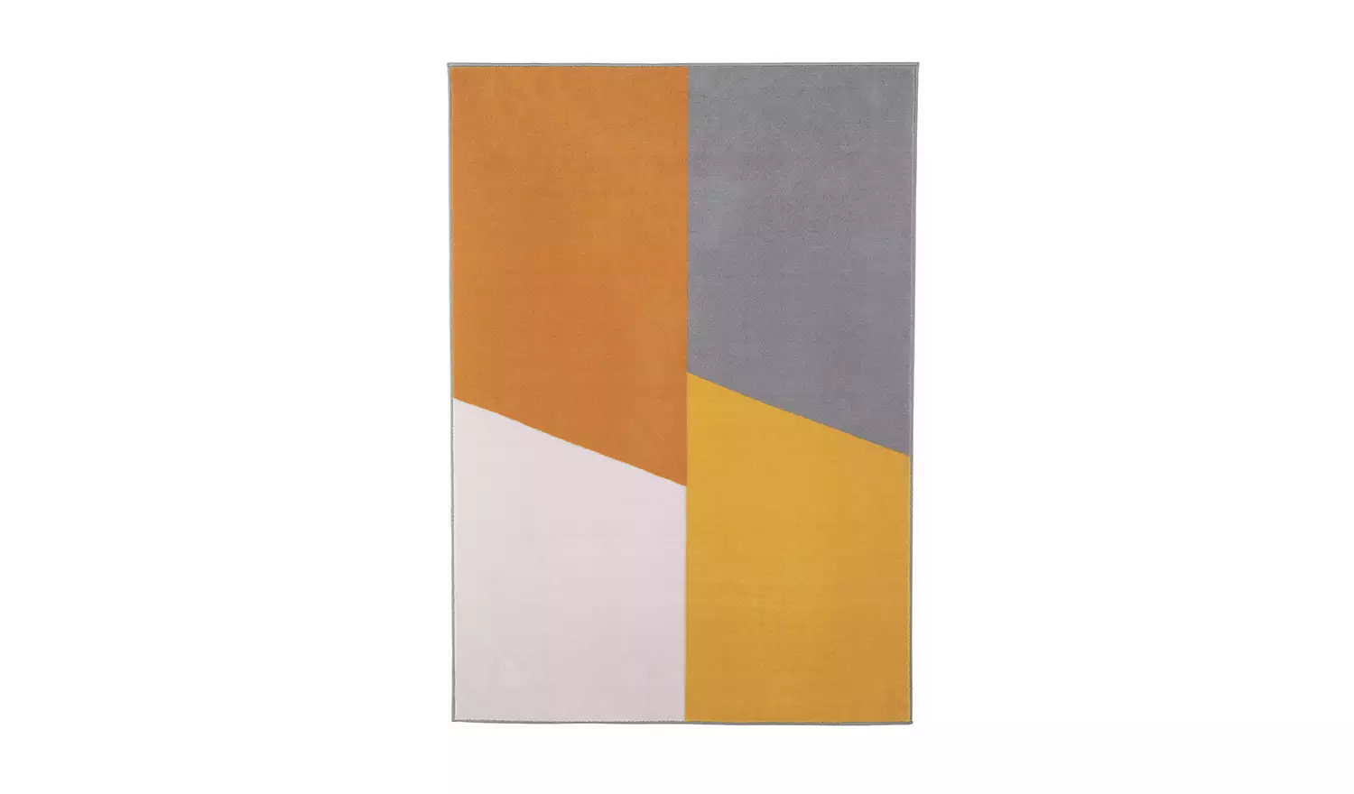 Argos Home Geometric Block Mustard Cut Pile Rug - 230x160cm