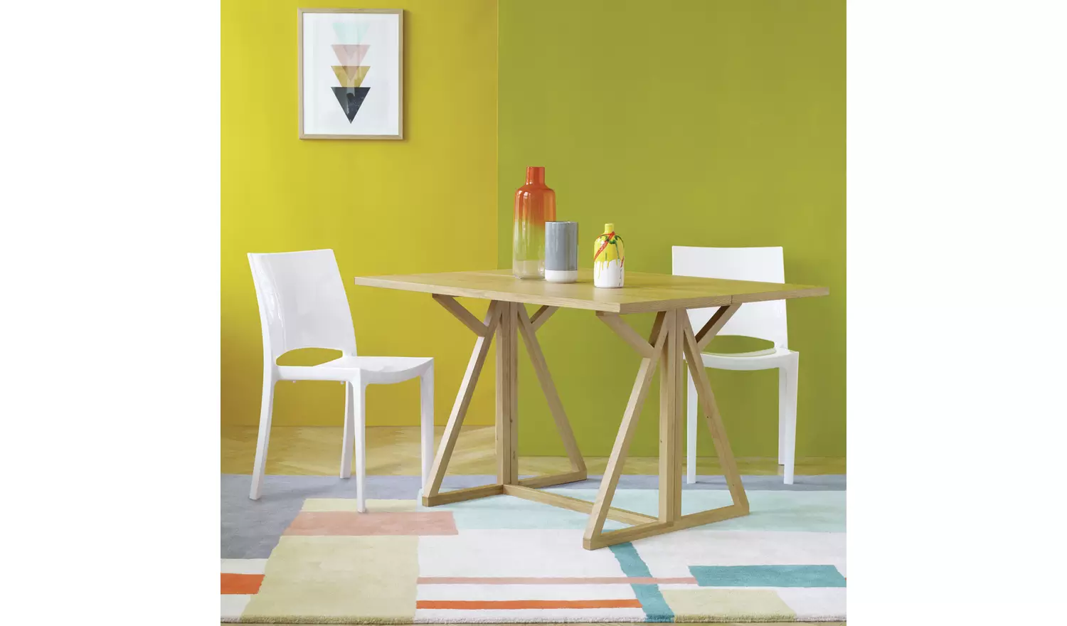 Habitat Quentin Abstract Wool Shaggy Rug - 240x170cm