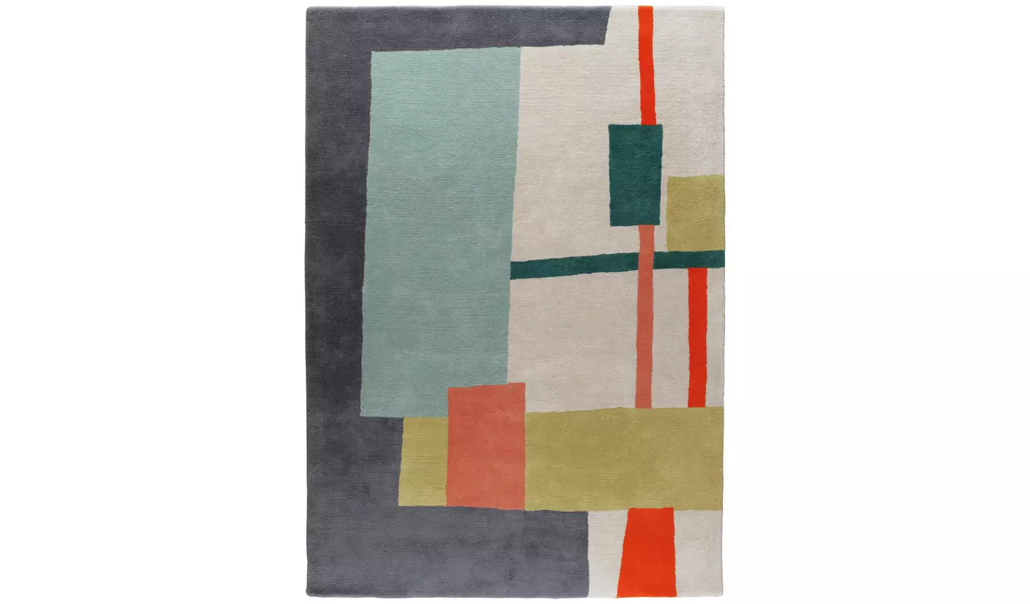 Habitat Quentin Abstract Wool Shaggy Rug - 240x170cm