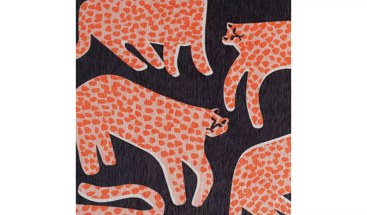 Habitat Cheetah Print Orange & Charcoal Flatweave Rug