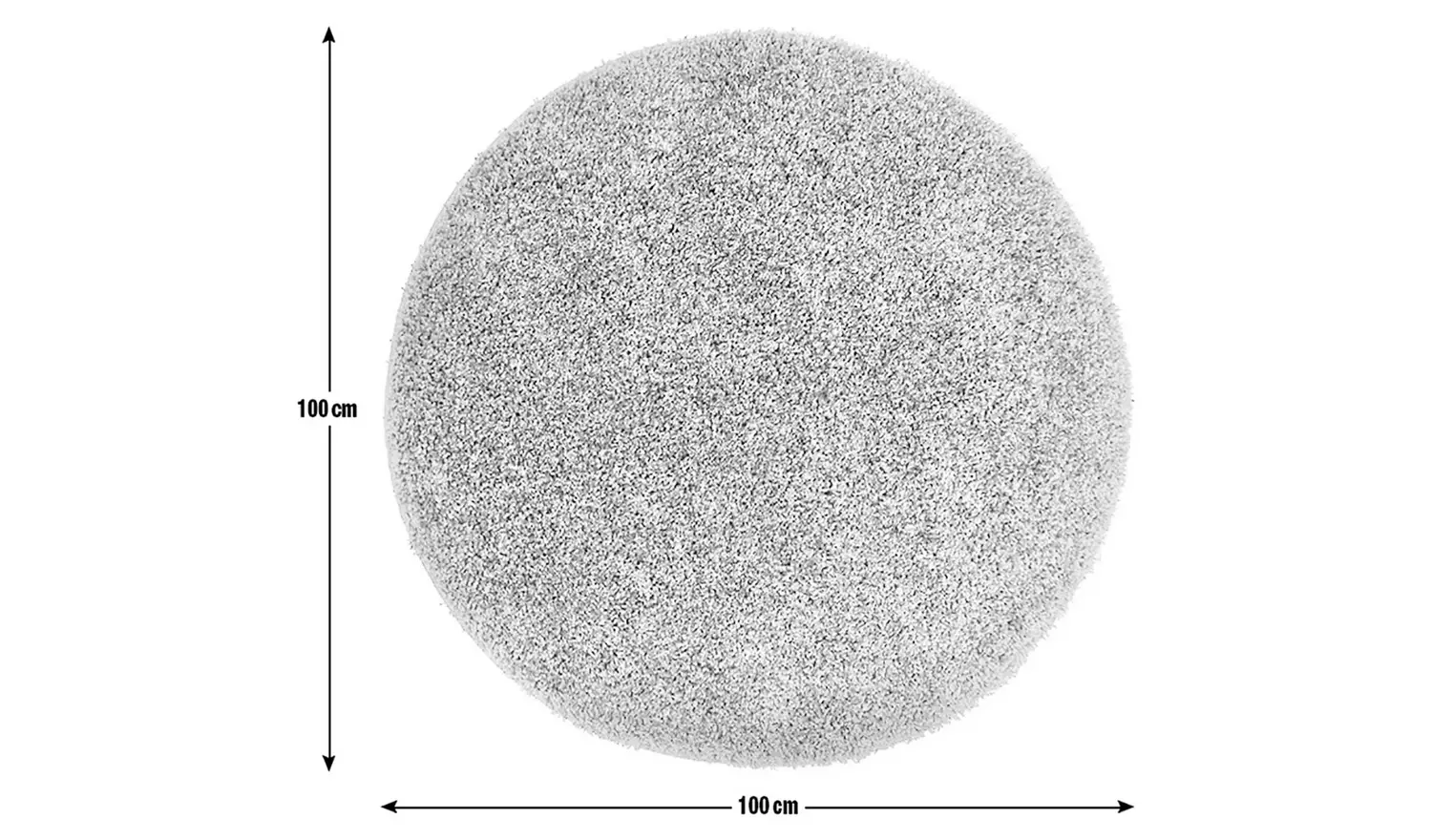 Habitat Cosy Round Dove Grey Shaggy Rug - 100cm