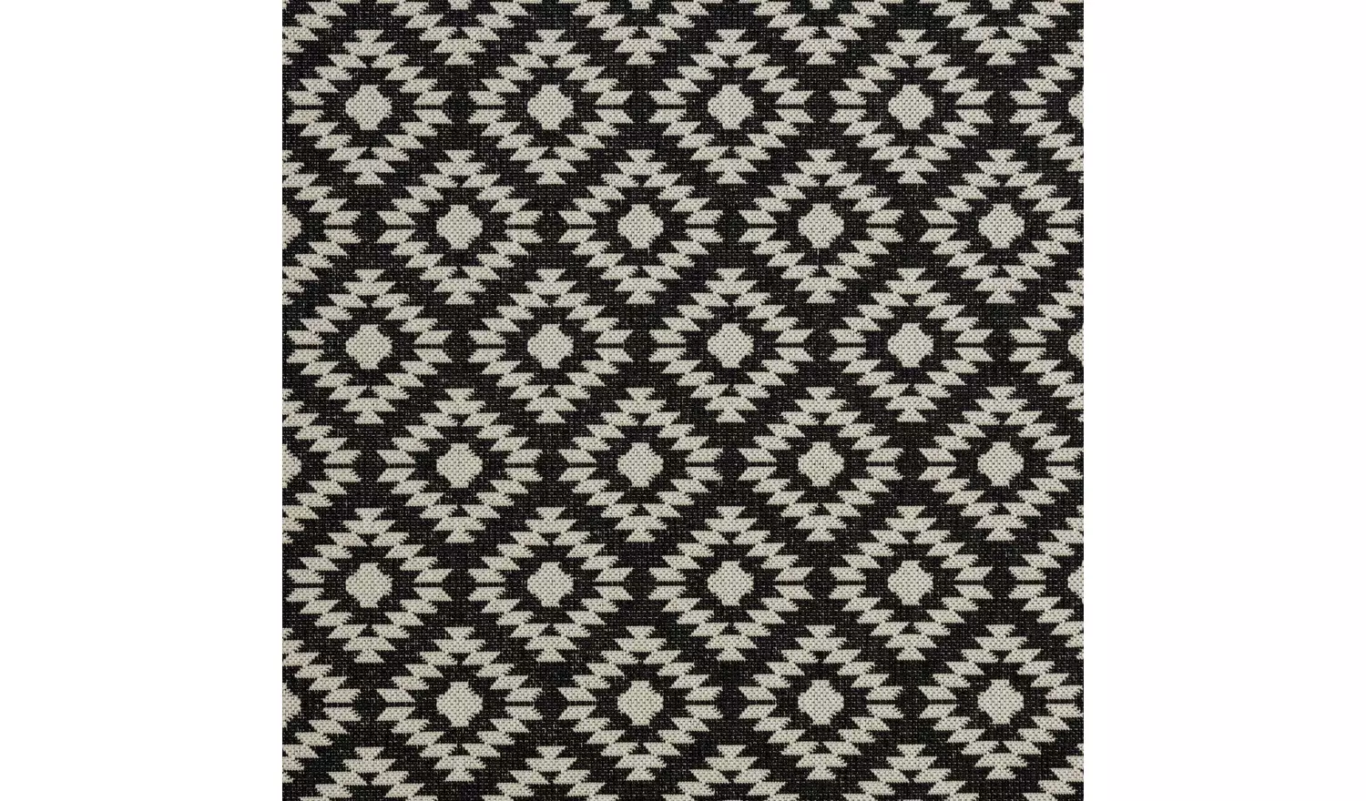 Homemaker Geometric Black & White Flatweave Rug - 170x120cm