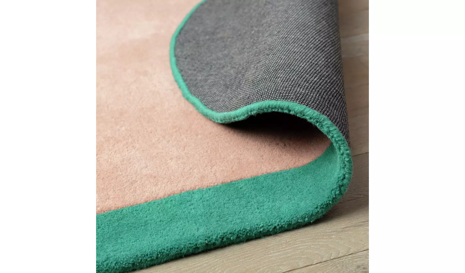 Habitat Studio Two-tone Border Wool Flatweave Rug -170x100cm