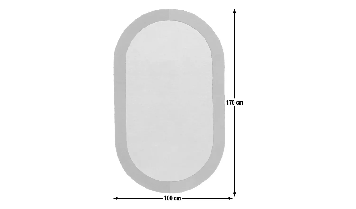 Habitat Studio Two-tone Border Wool Flatweave Rug -170x100cm