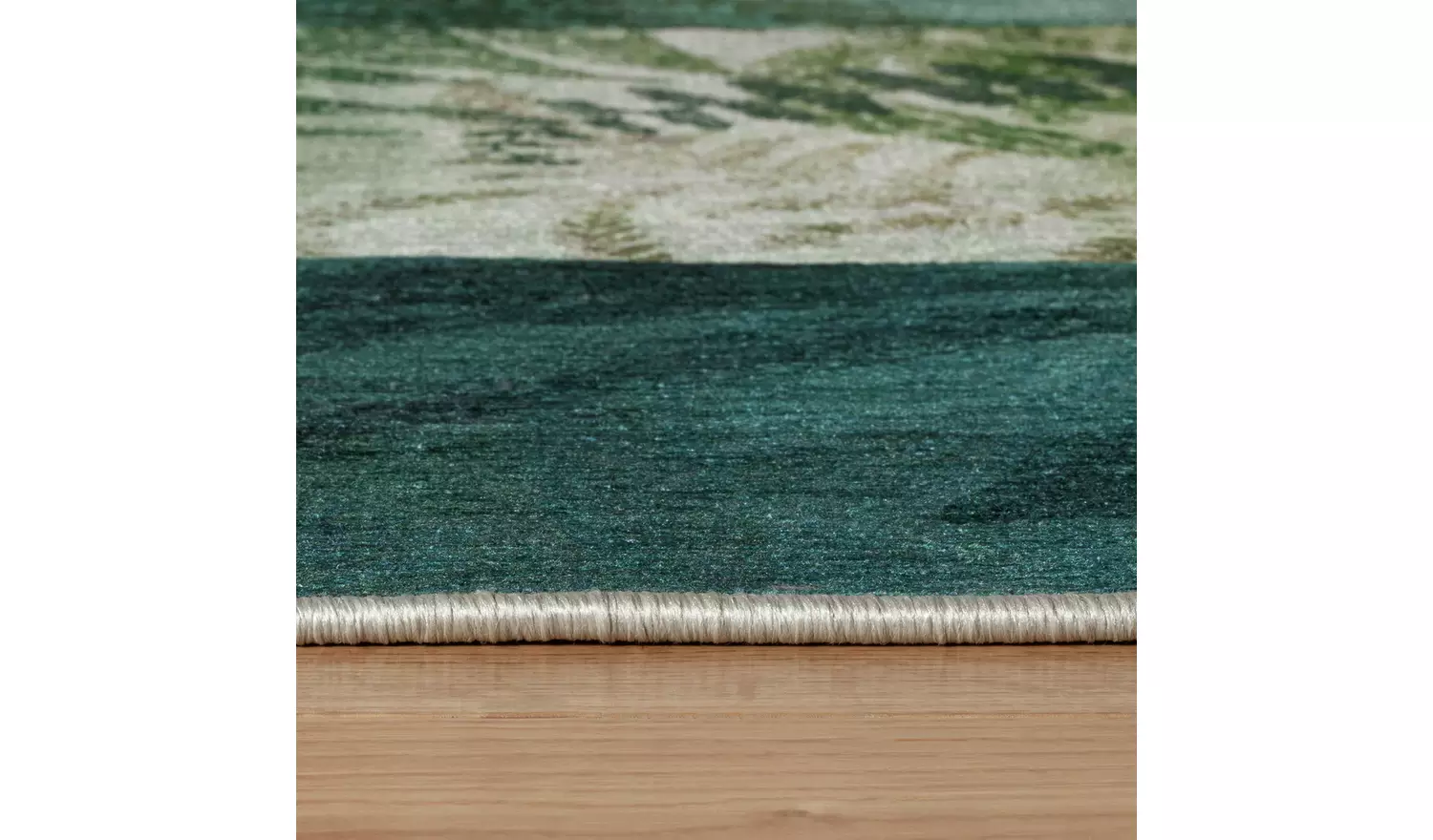 Habitat Eden Leaf Tile Green Flatweave Rug - 170x120cm