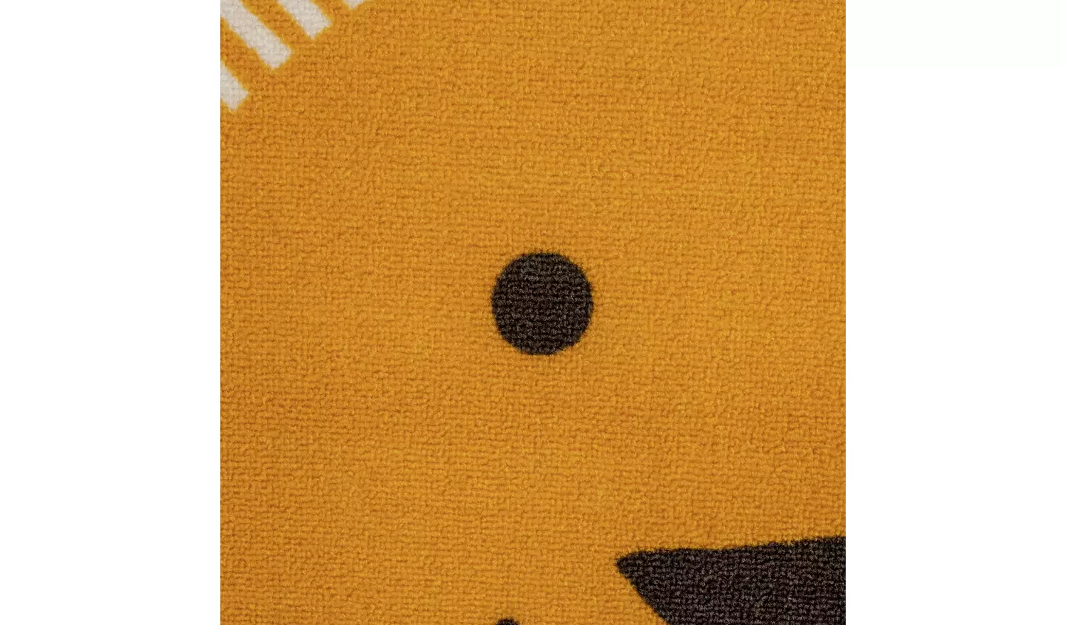 Habitat Kids Lion Face Round Yellow Short Pile Rug - 100cm