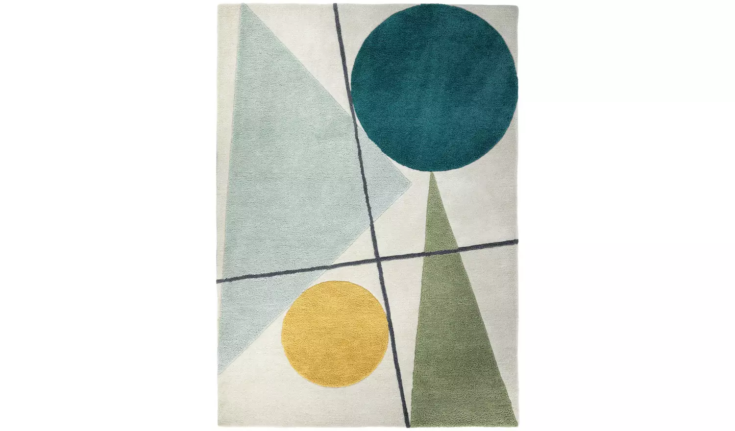 Habitat Forma Geometric Wool Flatweave Rug - 240x170cm