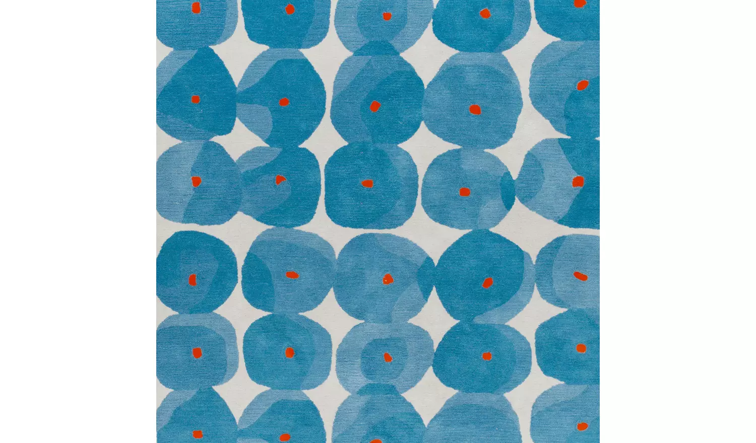 Habitat Tash Patterned Blue Wool Cut Pile Rug - 240x170cm