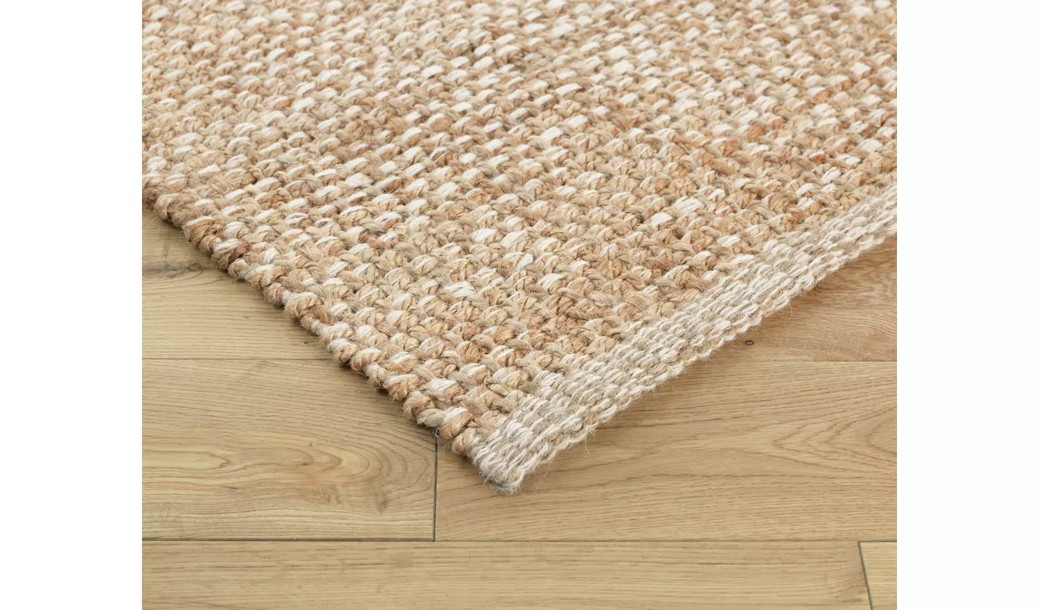 Habitat Distress Natural Jute Flatweave Rug - 200x140cm