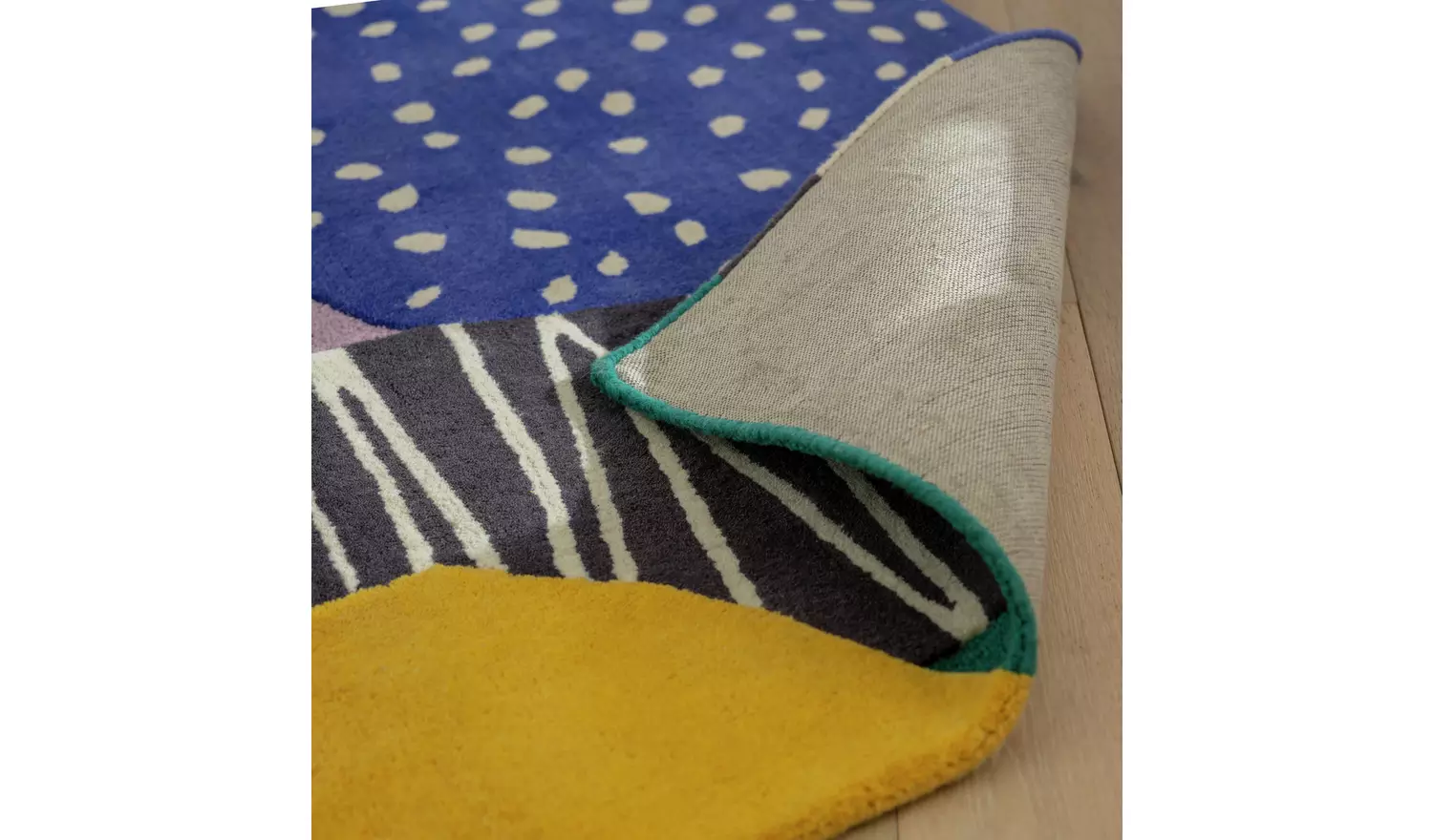 Habitat Abstract Tufted Wool Cut Pile Rug - 170x120cm