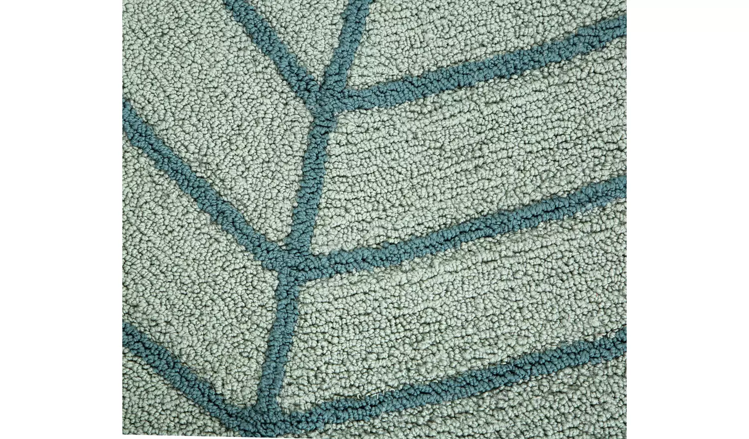 Habitat Kids Leaf Shaped Green Cut Pile Rug - 110x80cm