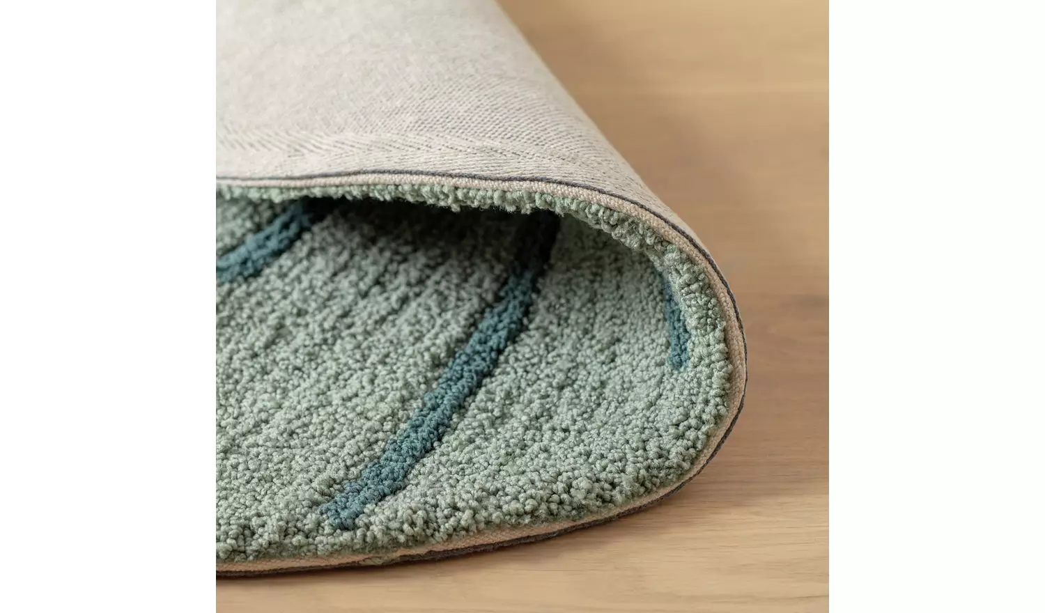 Habitat Kids Leaf Shaped Green Cut Pile Rug - 110x80cm