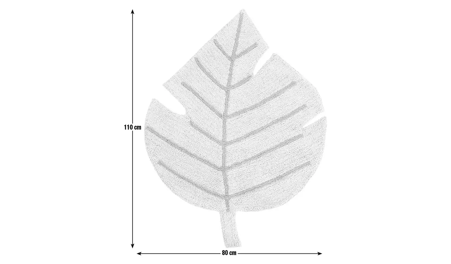 Habitat Kids Leaf Shaped Green Cut Pile Rug - 110x80cm