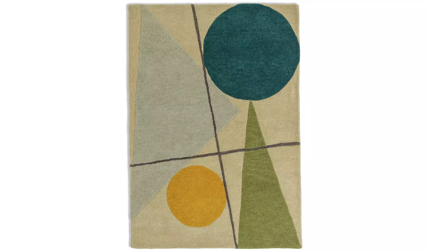 Habitat Forma Geometric Wool Flatweave Rug - 170x120cm
