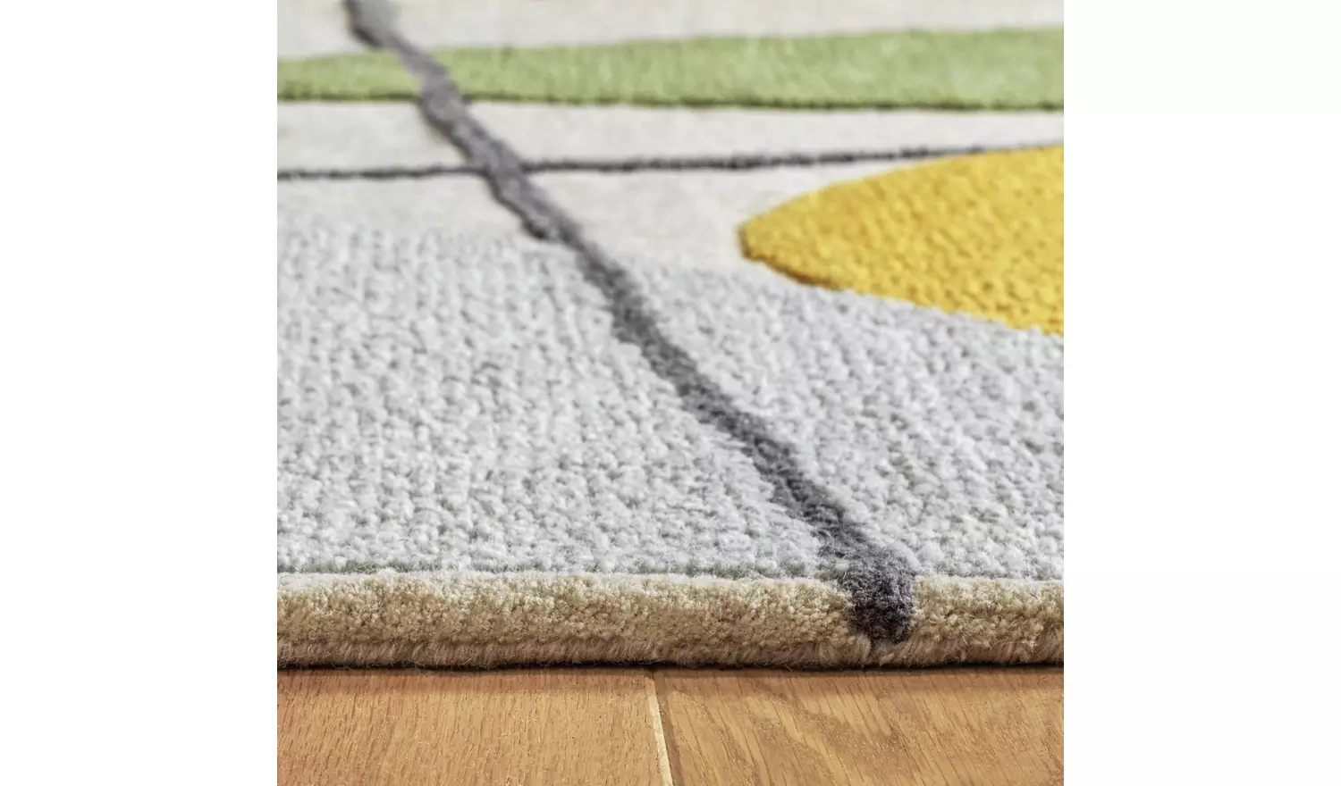 Habitat Forma Geometric Wool Flatweave Rug - 170x120cm