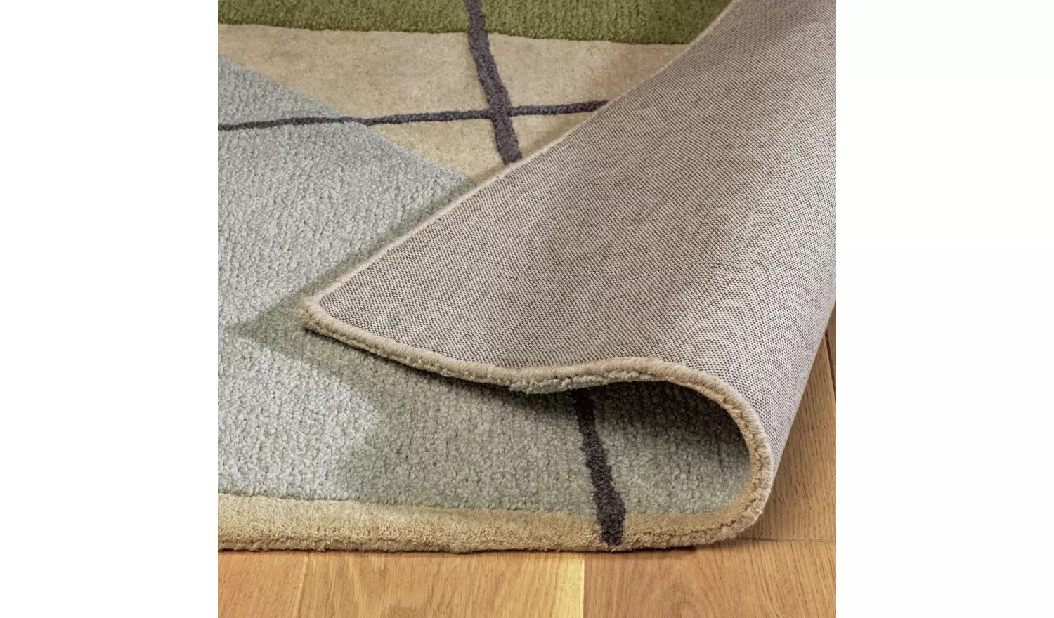 Habitat Forma Geometric Wool Flatweave Rug - 170x120cm