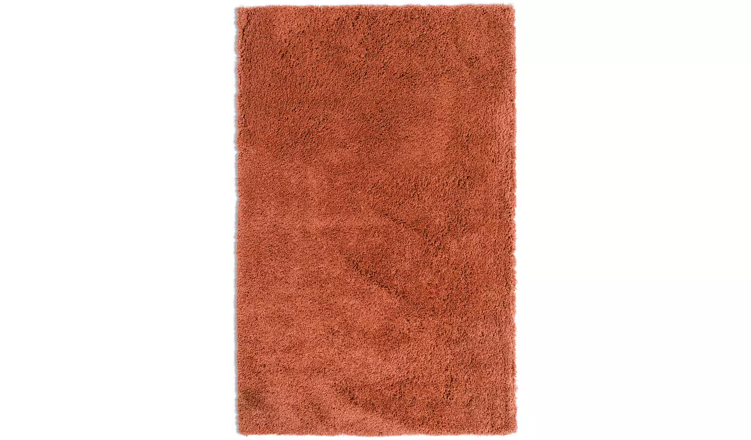 Habitat Noodle Plain Terracotta Shaggy Rug - 170x120cm