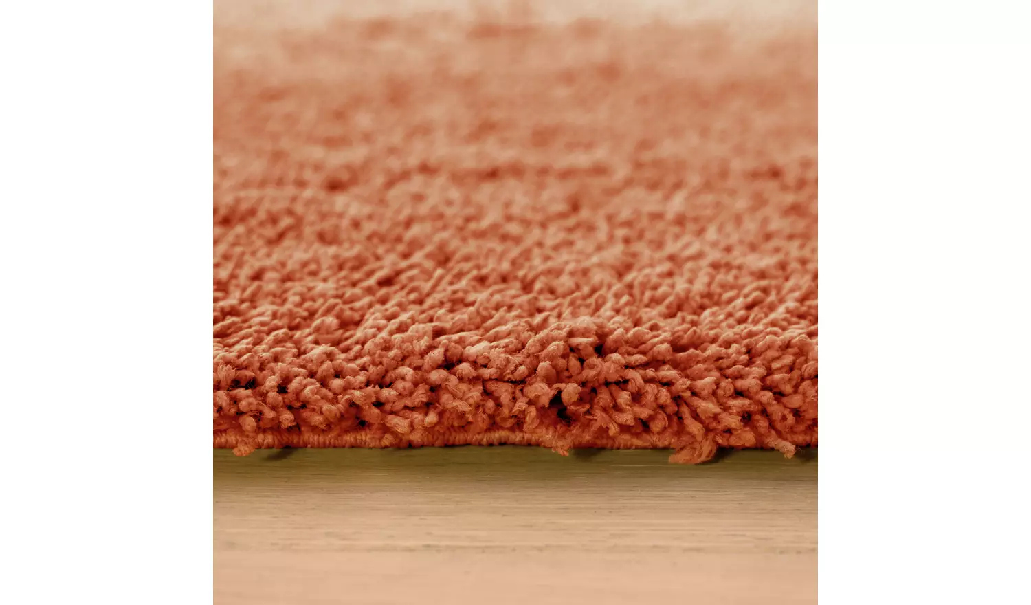 Habitat Noodle Plain Terracotta Shaggy Rug - 170x120cm