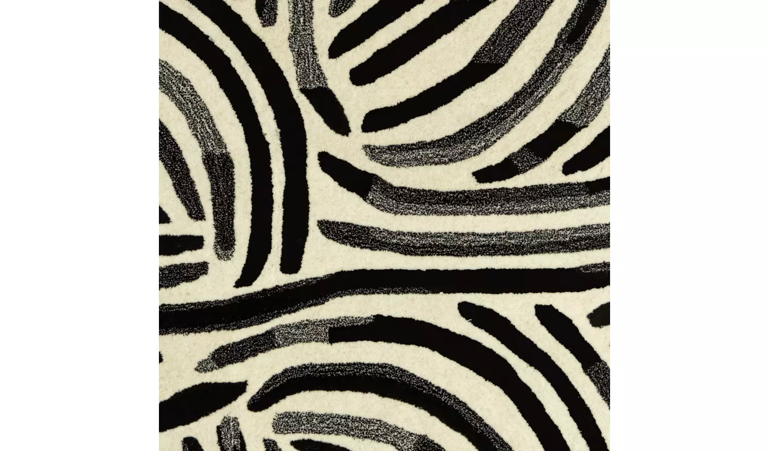 Habitat Skandi Brush Marks Black & White Cut Pile Rug
