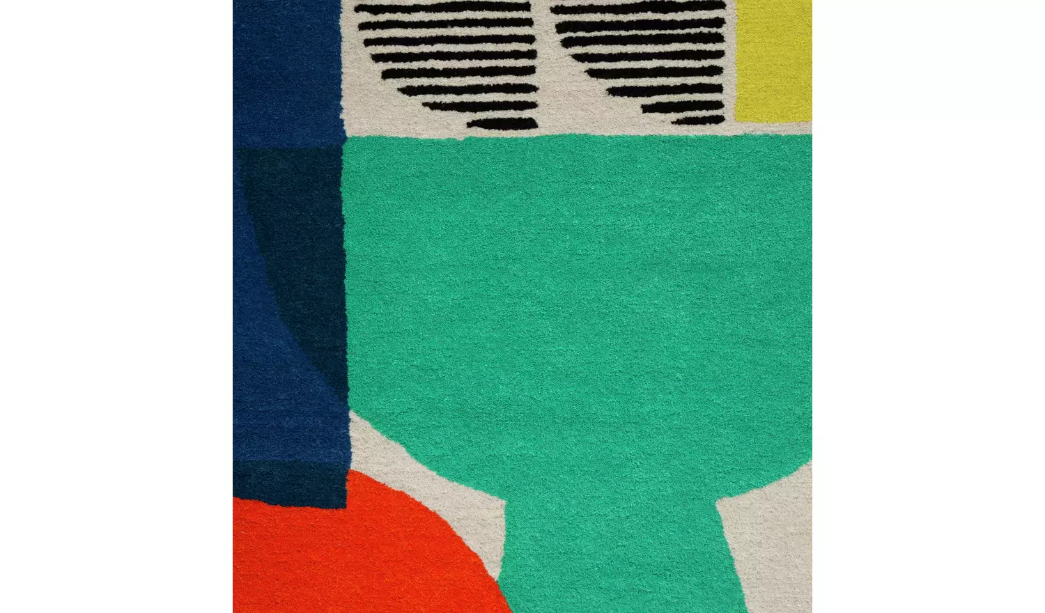 Habitat Mid Century Geometric Natural Cut Pile Rug-230x160cm