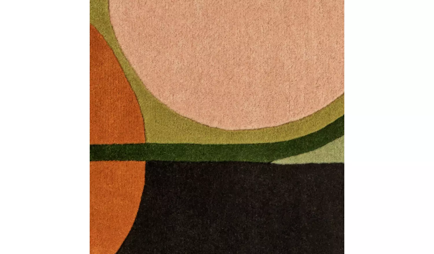 Habitat Geometric Round Wool Cut Pile Rug - 120cm