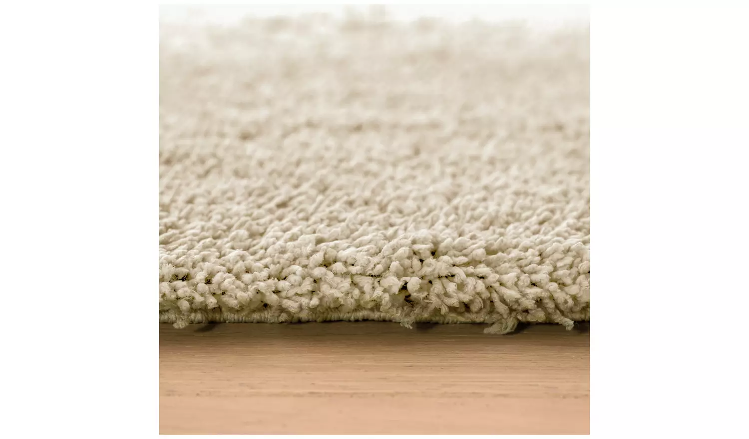 Habitat Noodle Plain Cream Shaggy Rug - 230x160cm