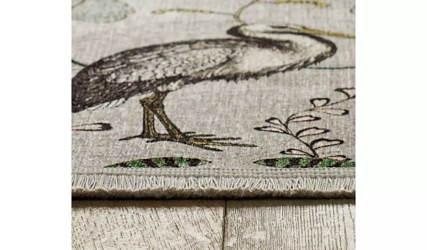 Habitat Jungle Print Green Flatweave Rug - 170x120cm