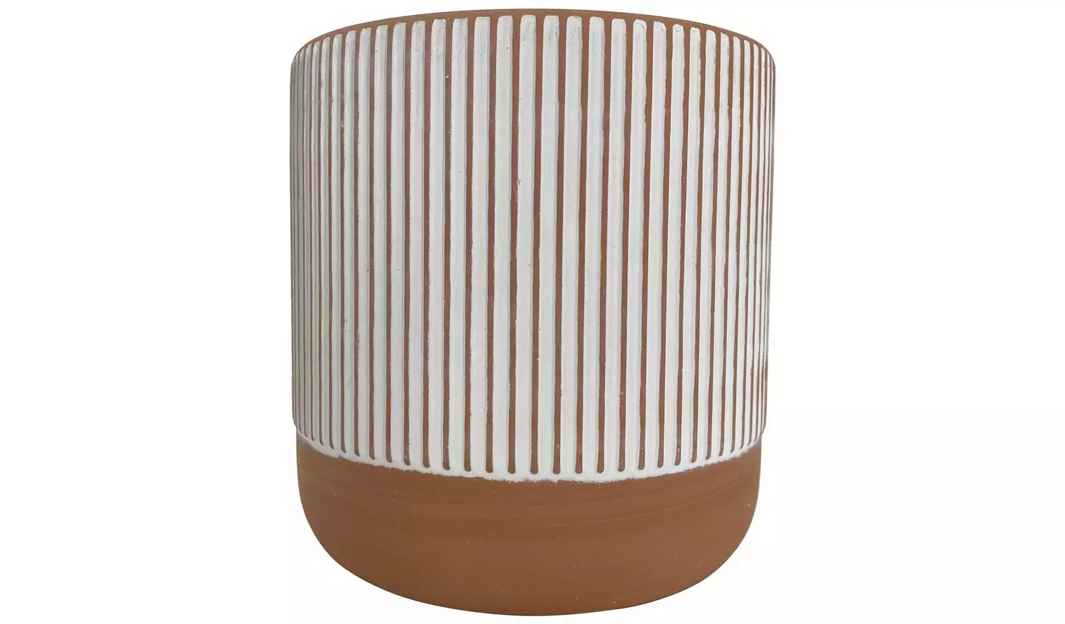 Habitat Hand Painted Terracotta Large Planter - Orange