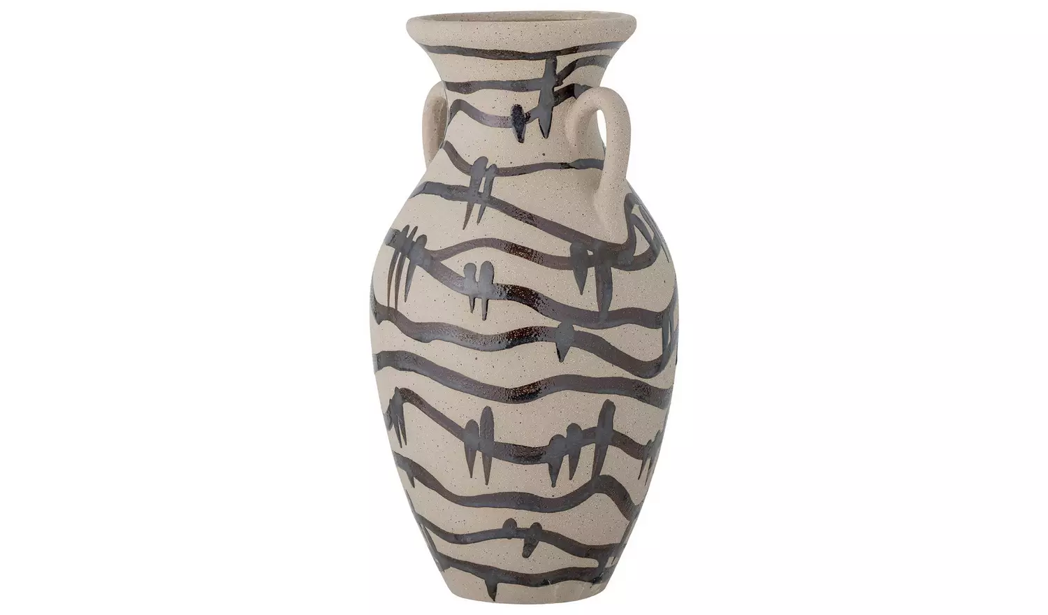 Bloomingville Ohana Stoneware Vase- Cream & Black