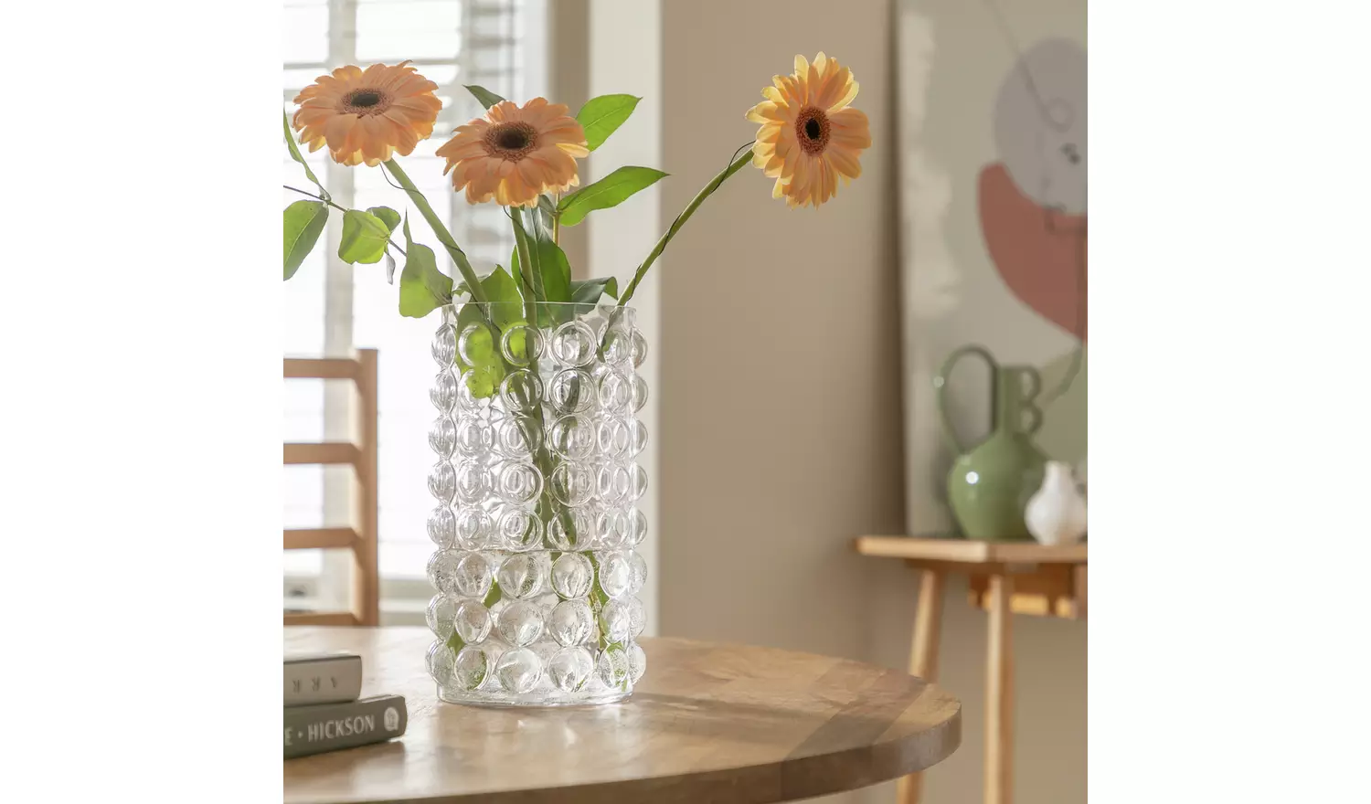 Habitat Tall Bobble Glass Vase - Clear