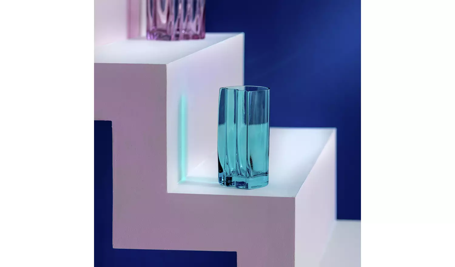 Habitat 60 Wiggle Glass Vase - Small - Blue