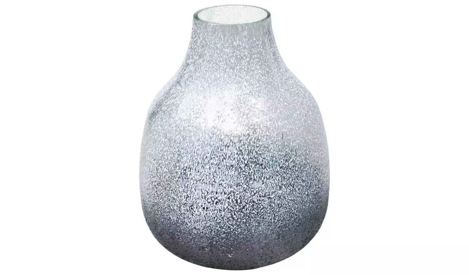 Ivyline Verre Round Atlantic Frosted Glass Vase - Blue