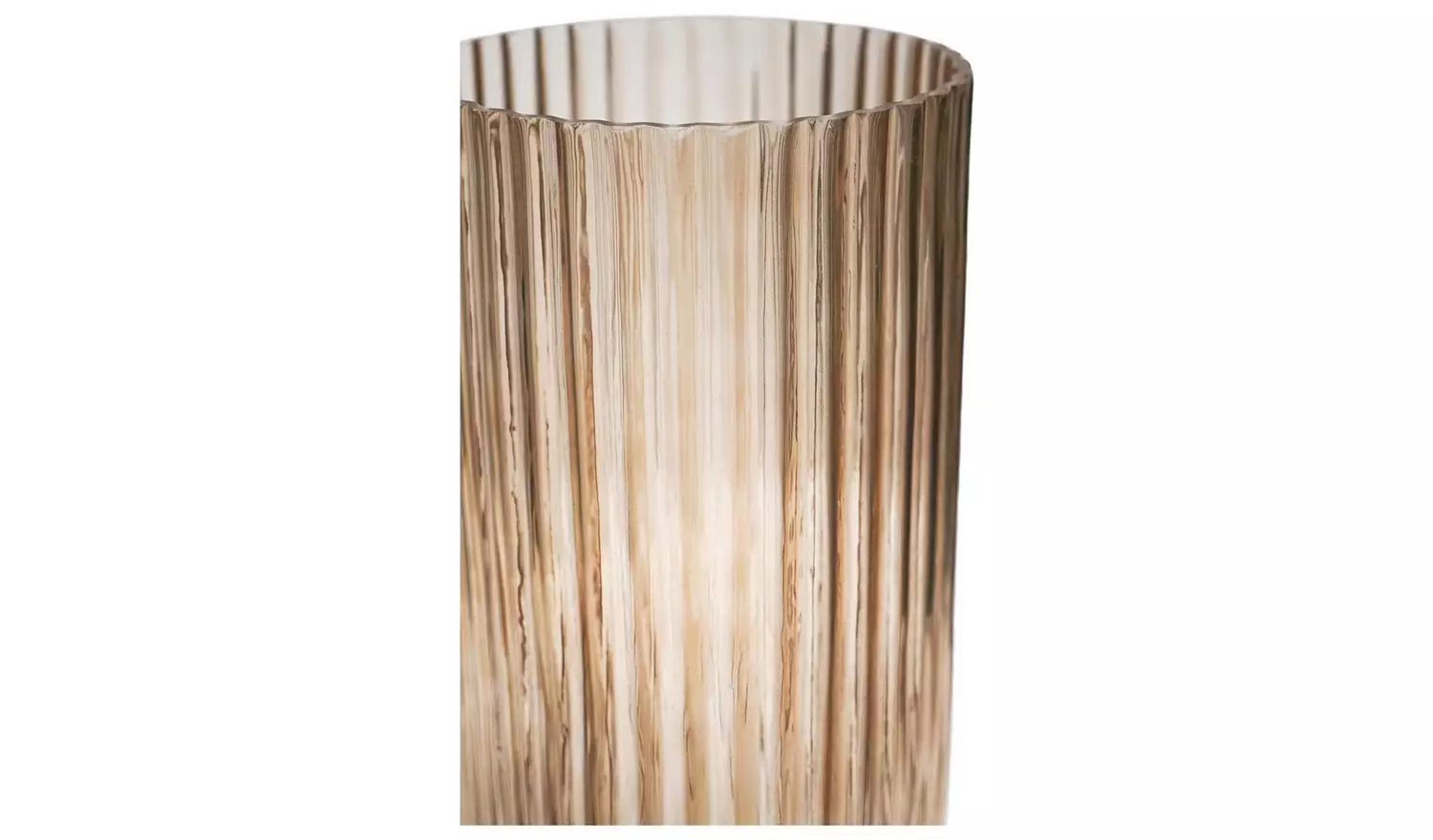 Ivyline Daphne Ribbed Glass Vase - Apricot