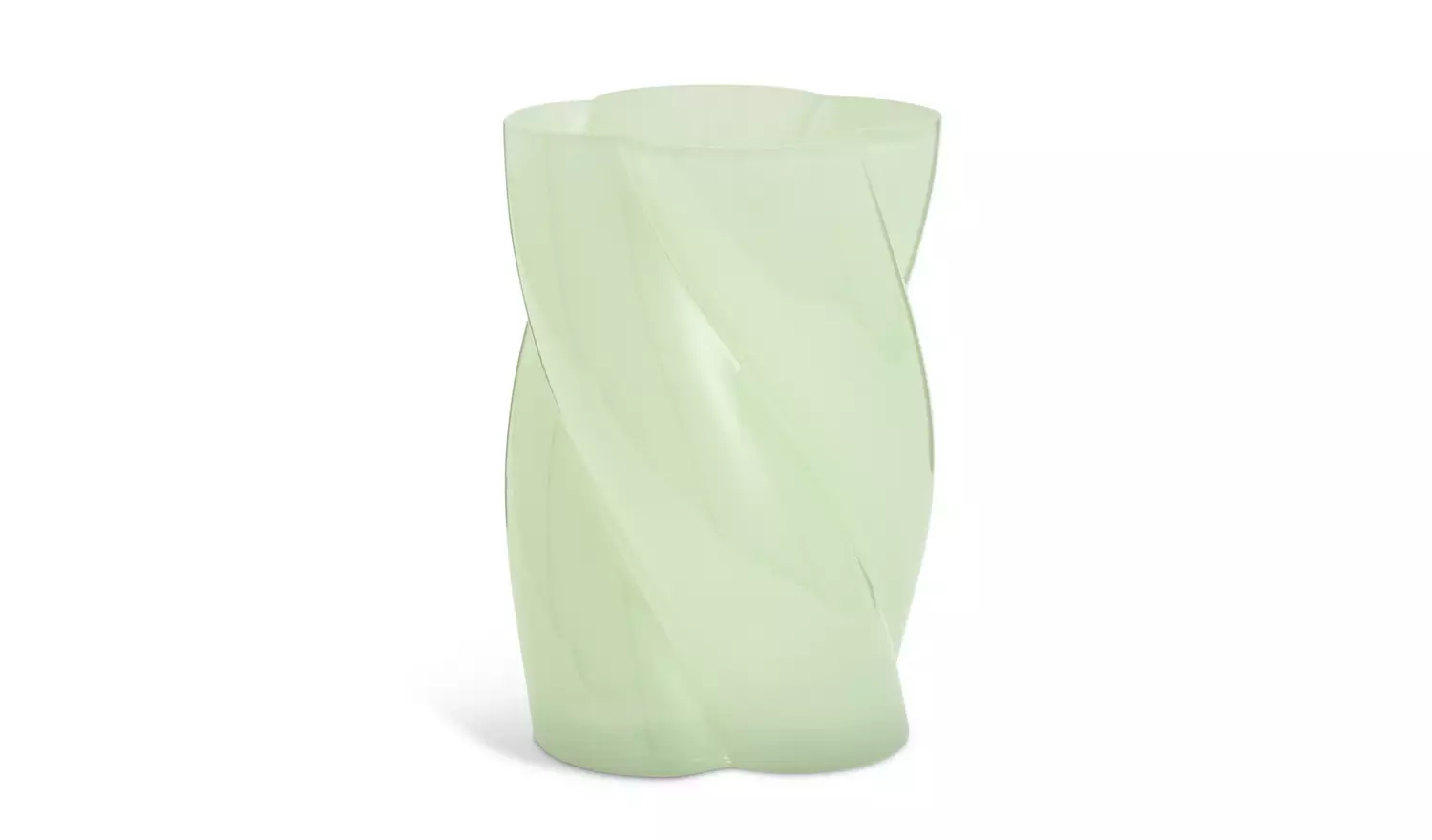 Habitat Twisted Glass Vase - Green