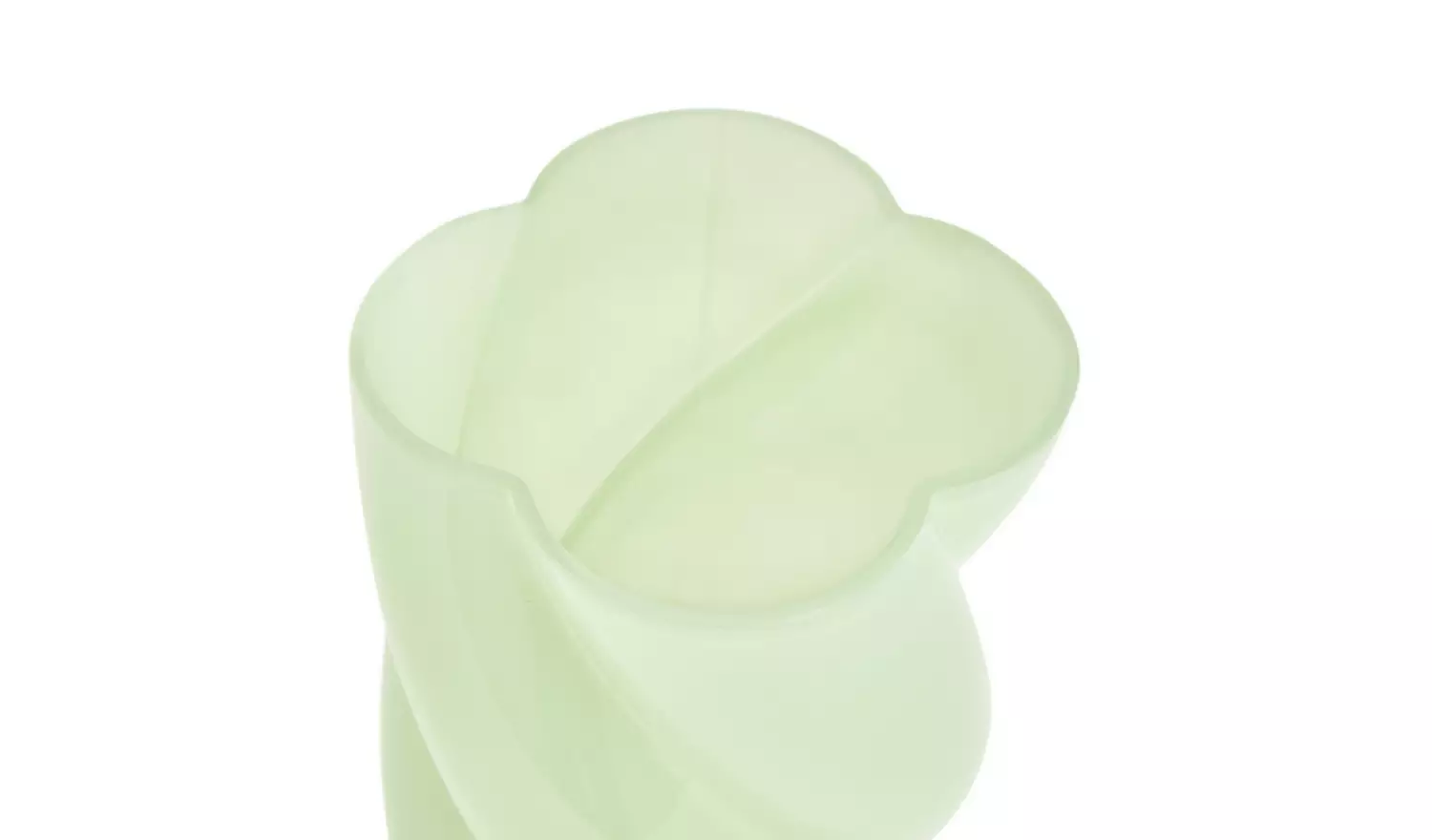 Habitat Twisted Glass Vase - Green