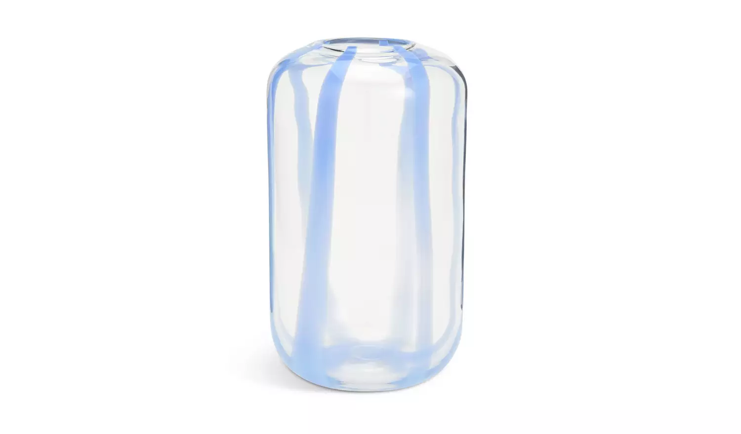 Habitat Art Glass Stripe Vase - Blue