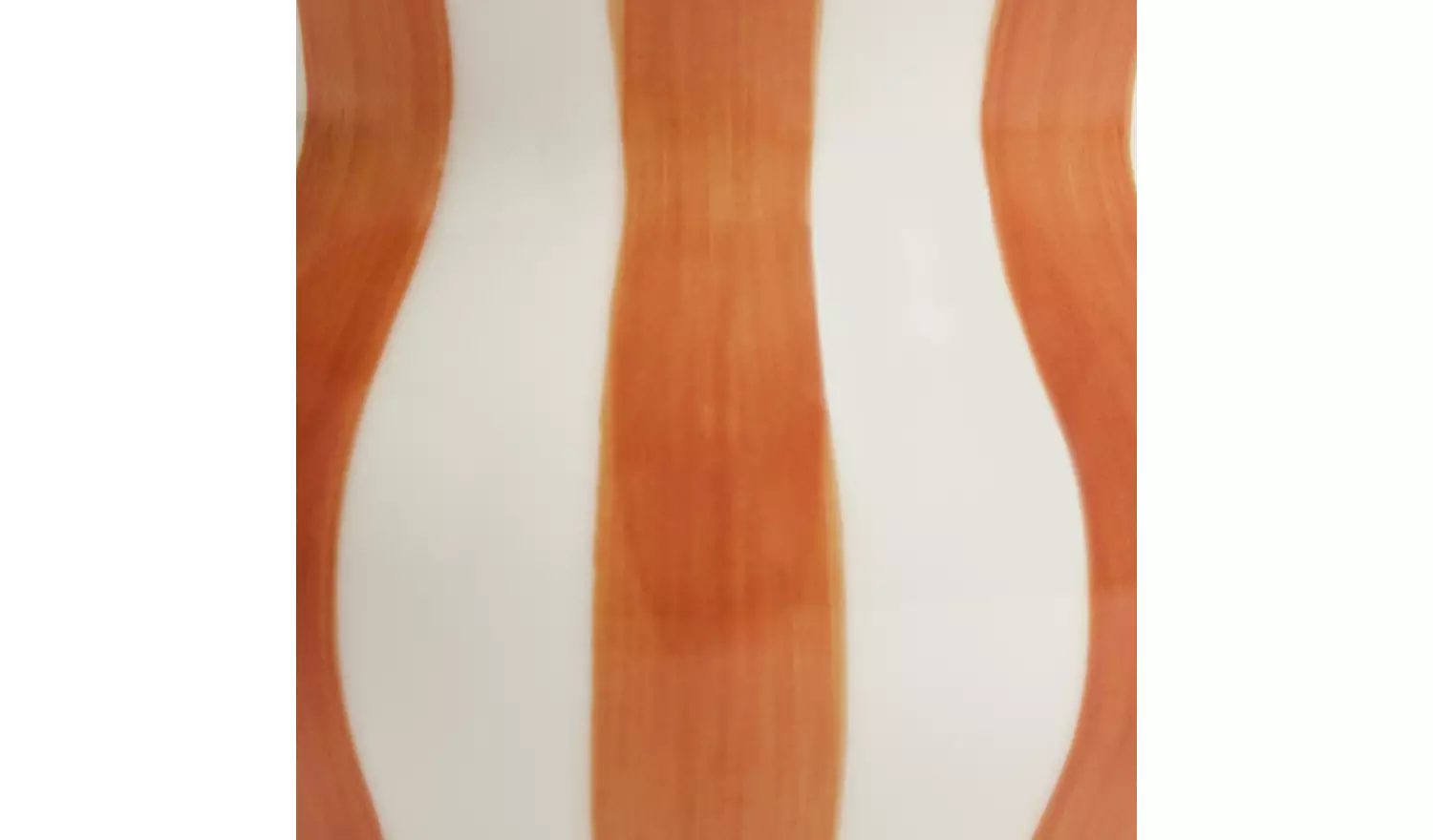 Habitat Hand Painted Stripe Vase - Rust