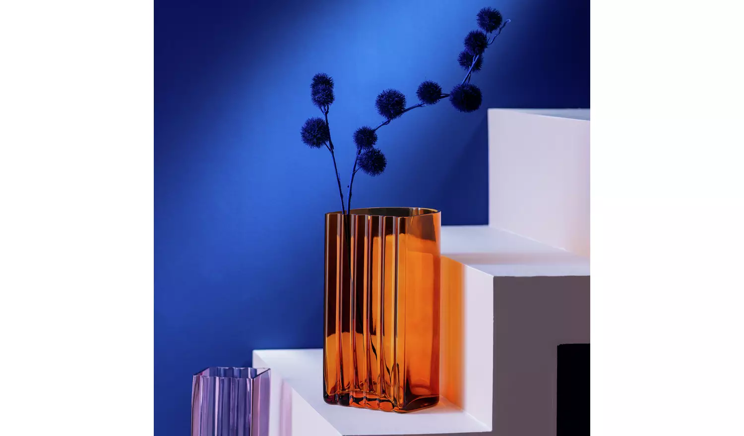 Habitat 60 Wiggle Glass Vase - Tall - Orange