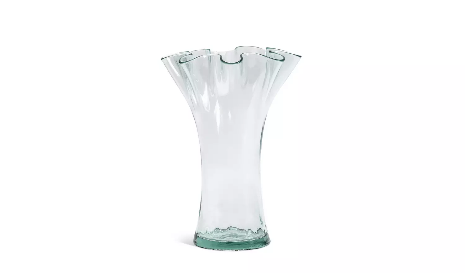 Habitat Glass Fluted Vase - Clear