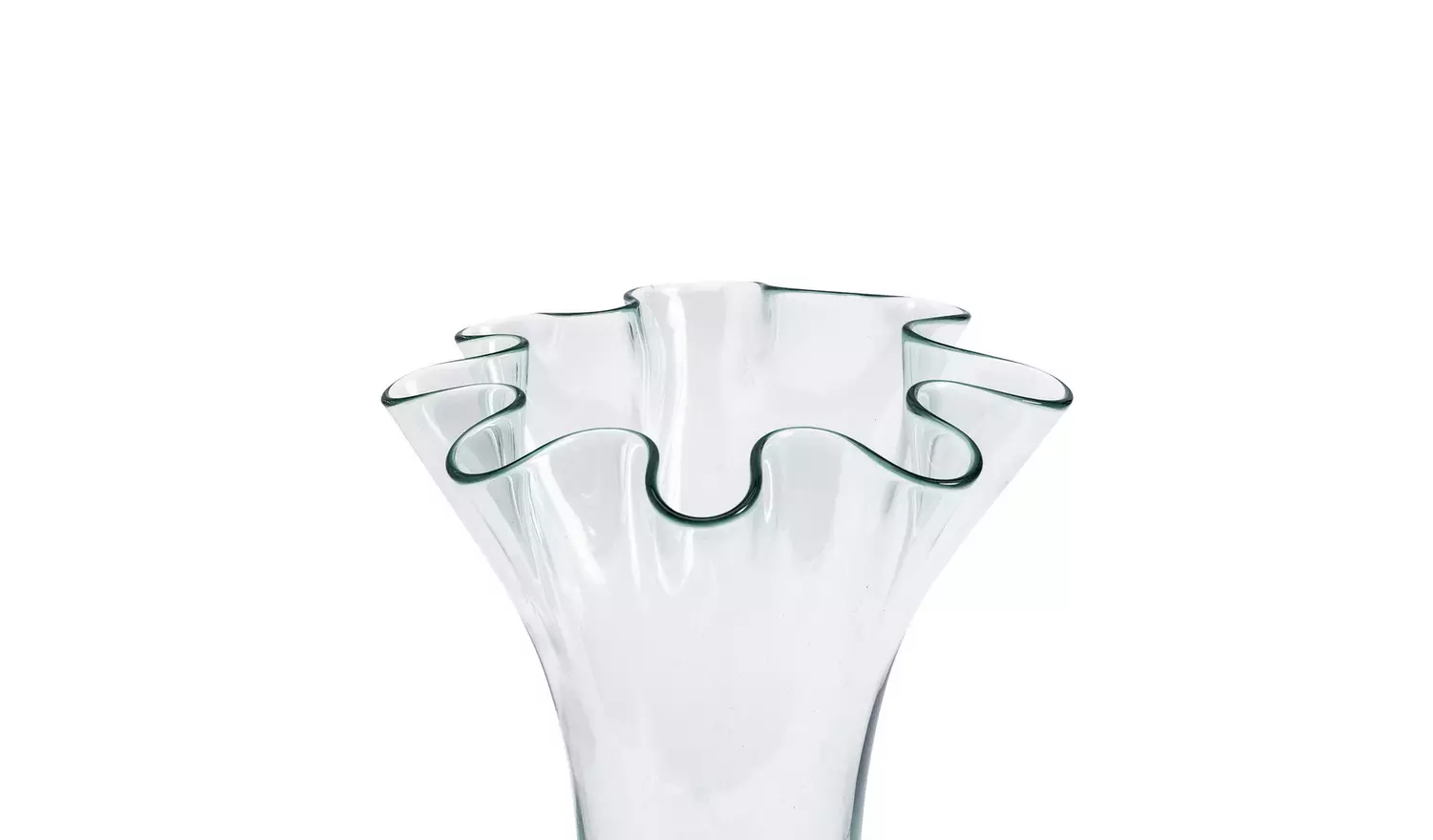 Habitat Glass Fluted Vase - Clear