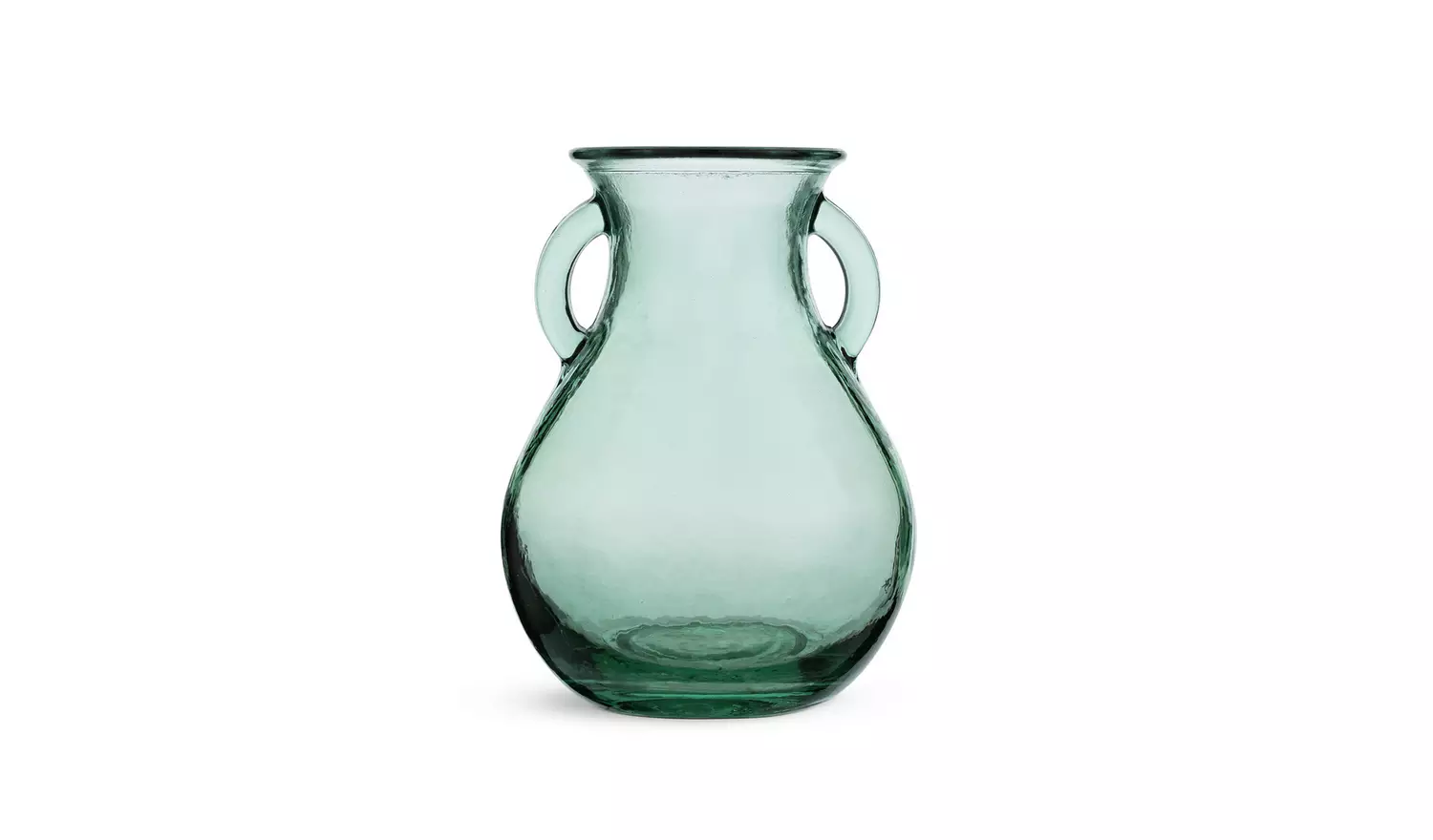 Habitat Small Handled Glass Vase - Green